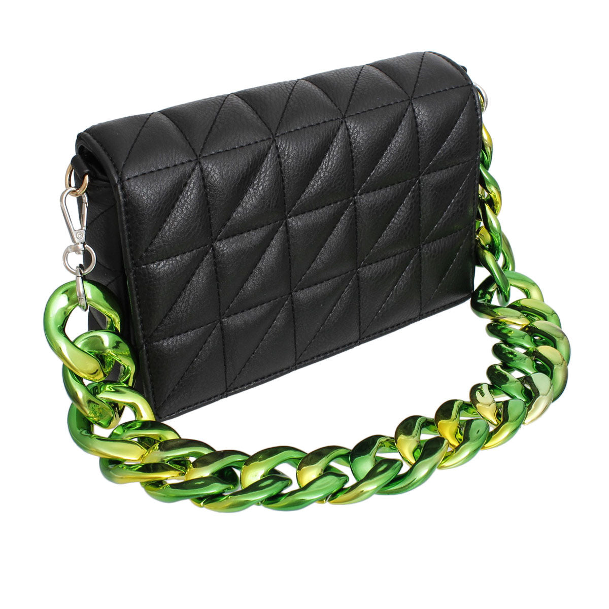 Chain Necklace Bag Strap Green Link for Women