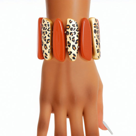 Bracelet Tribal Leopard Bead for Women