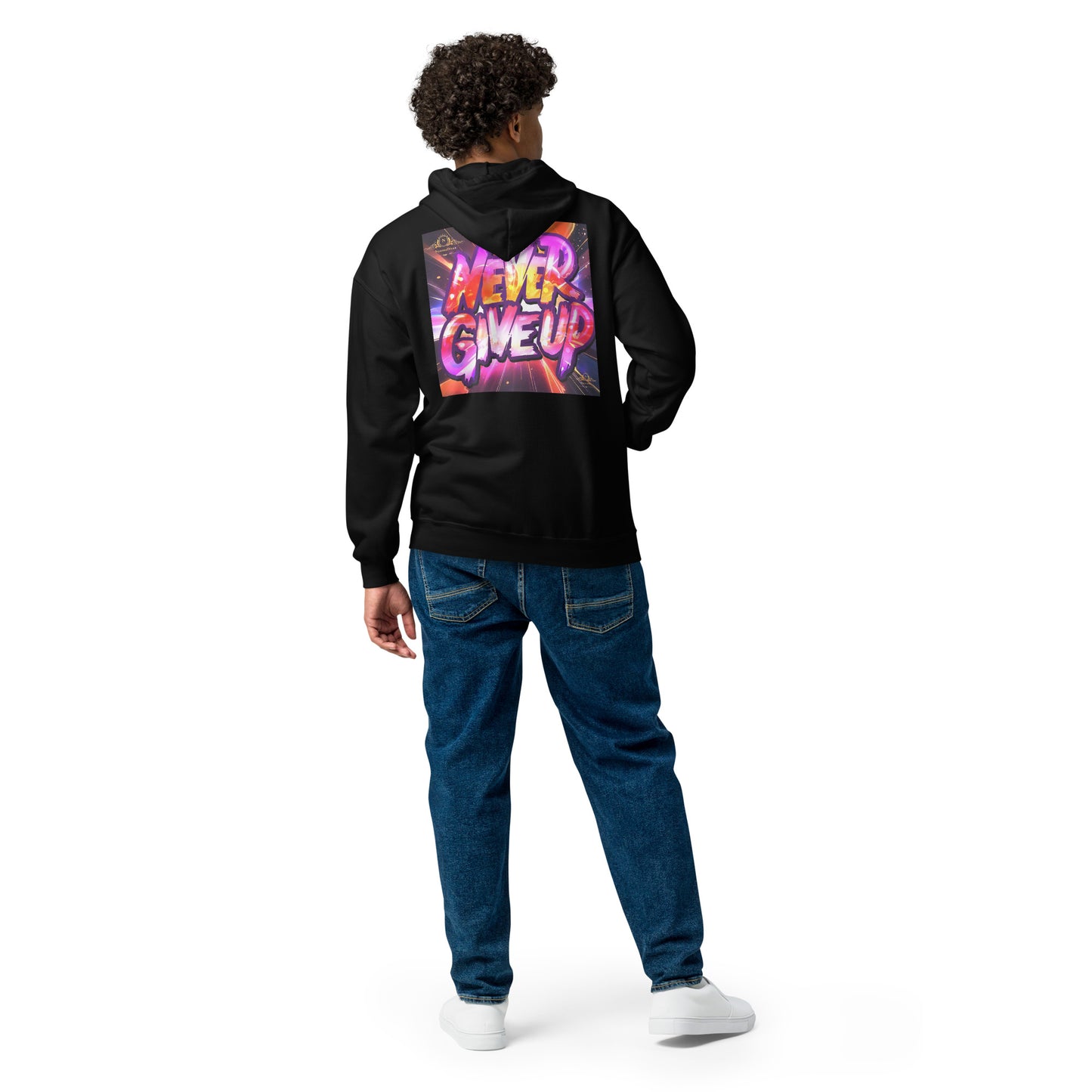 Never Give Up heavy blend zip hoodie