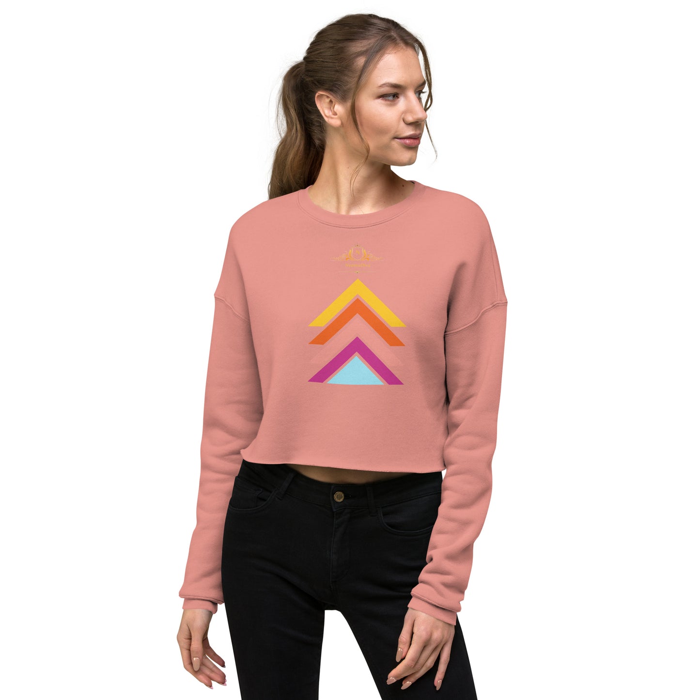 Abstract Crop Sweatshirt