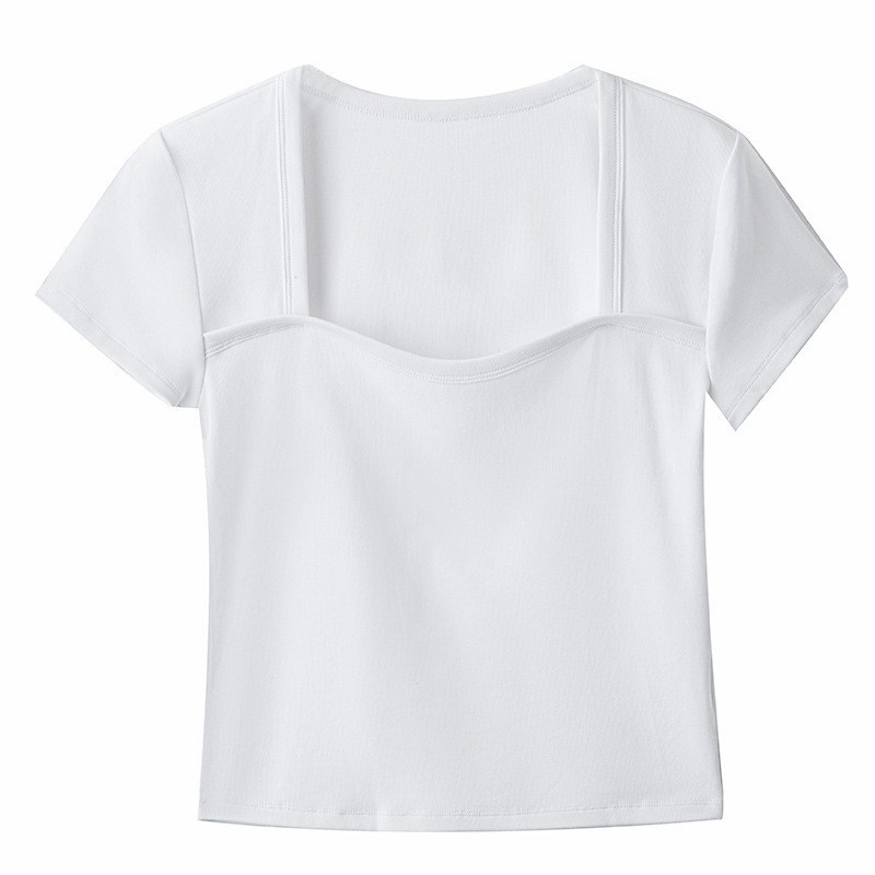 Women's Short-Sleeved Square Neck Basic Top