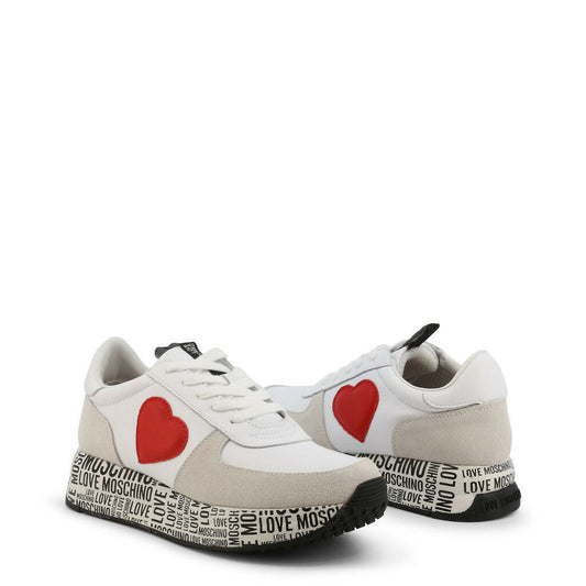 Love Moschino White Heart Sneakers