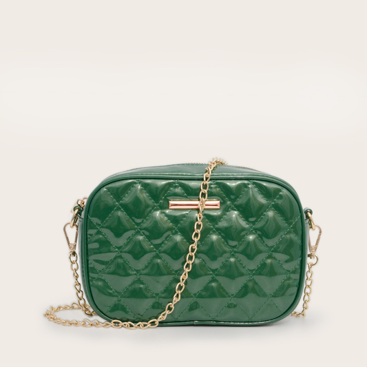 Chain Strap Square Quilted Crossbody Bag