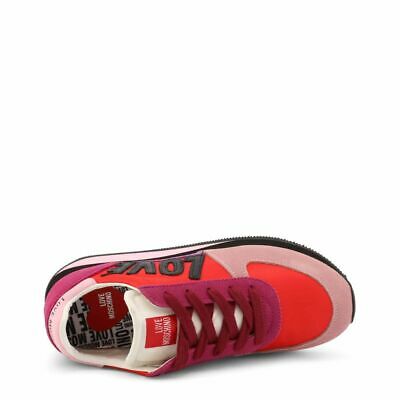 Love Moschino Red Love Suede Sneakers