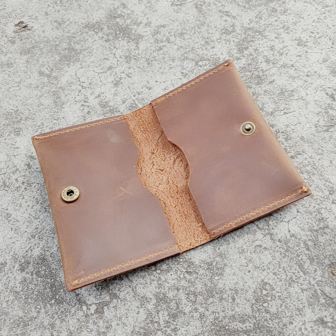 Retro Crazy Horse Leather Folded Wallet