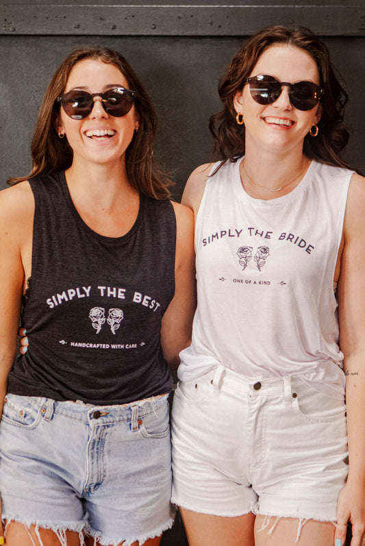 Simply the Best - Bachelorette Party Flowy Muscle Tanks