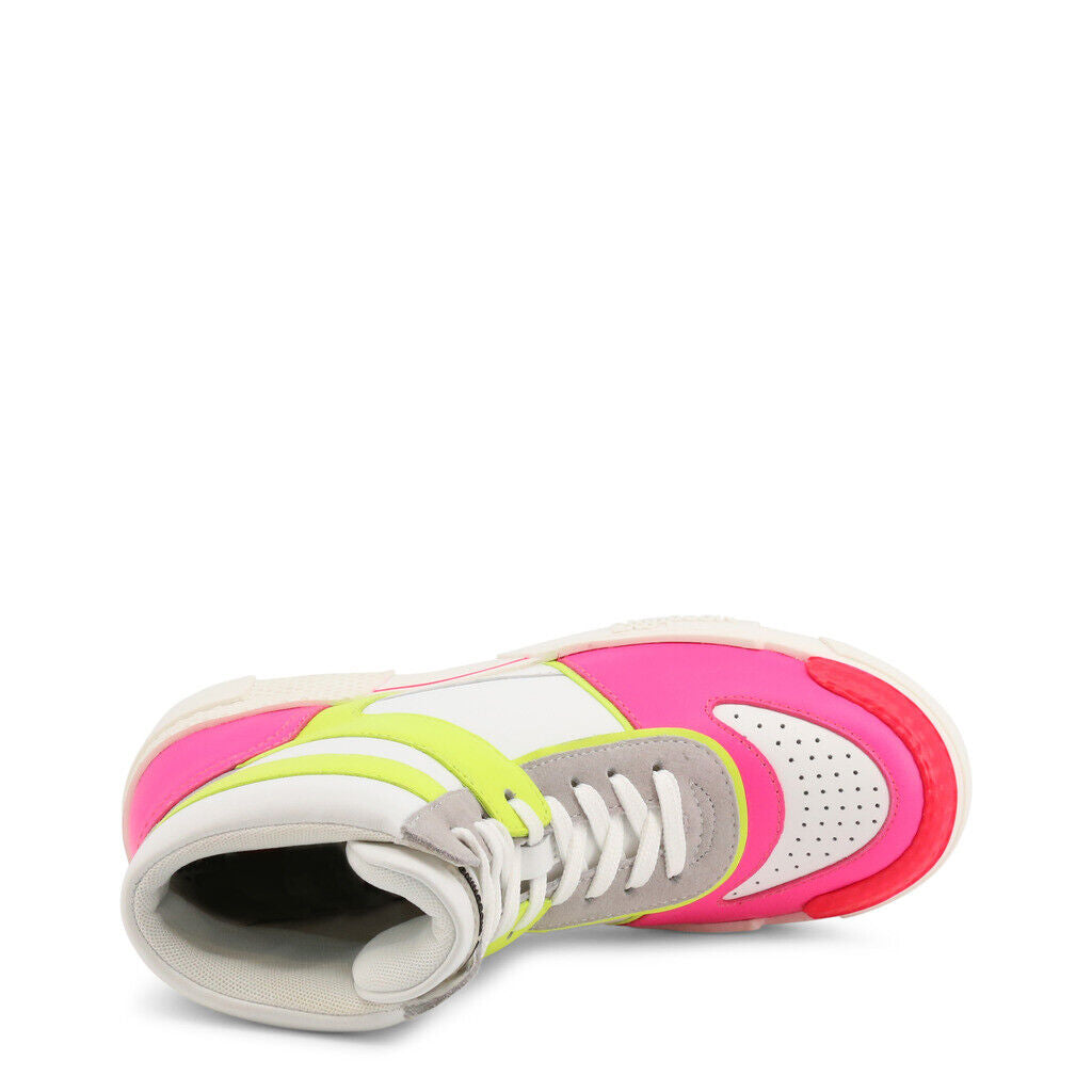 Love Moschino Neon Pink High Top Sneakers