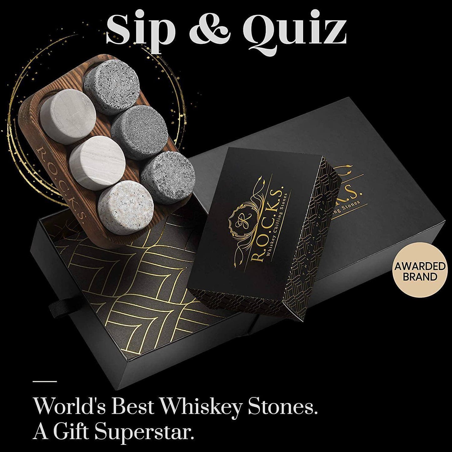 The Original Rocks x Whiskey Trivia Quiz Gift Set - 100 Q&A