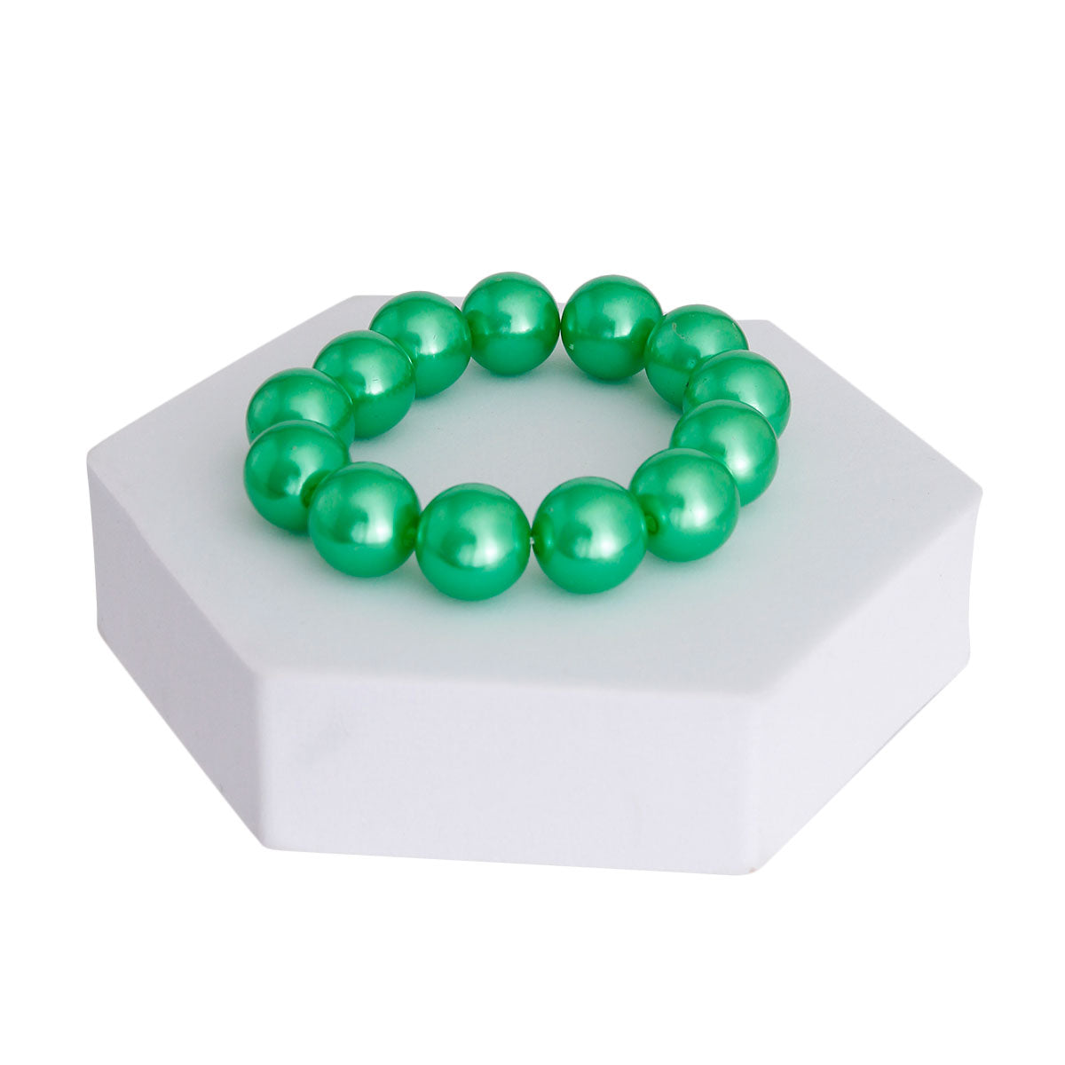 Green Bubble Gum Pearl Bracelet