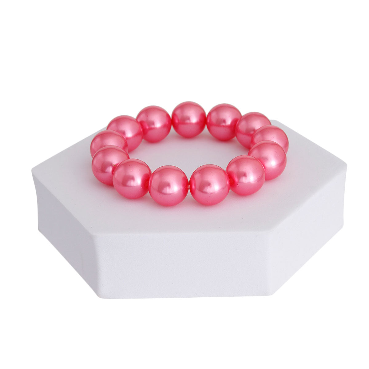 Pink Bubble Gum Pearl Bracelet