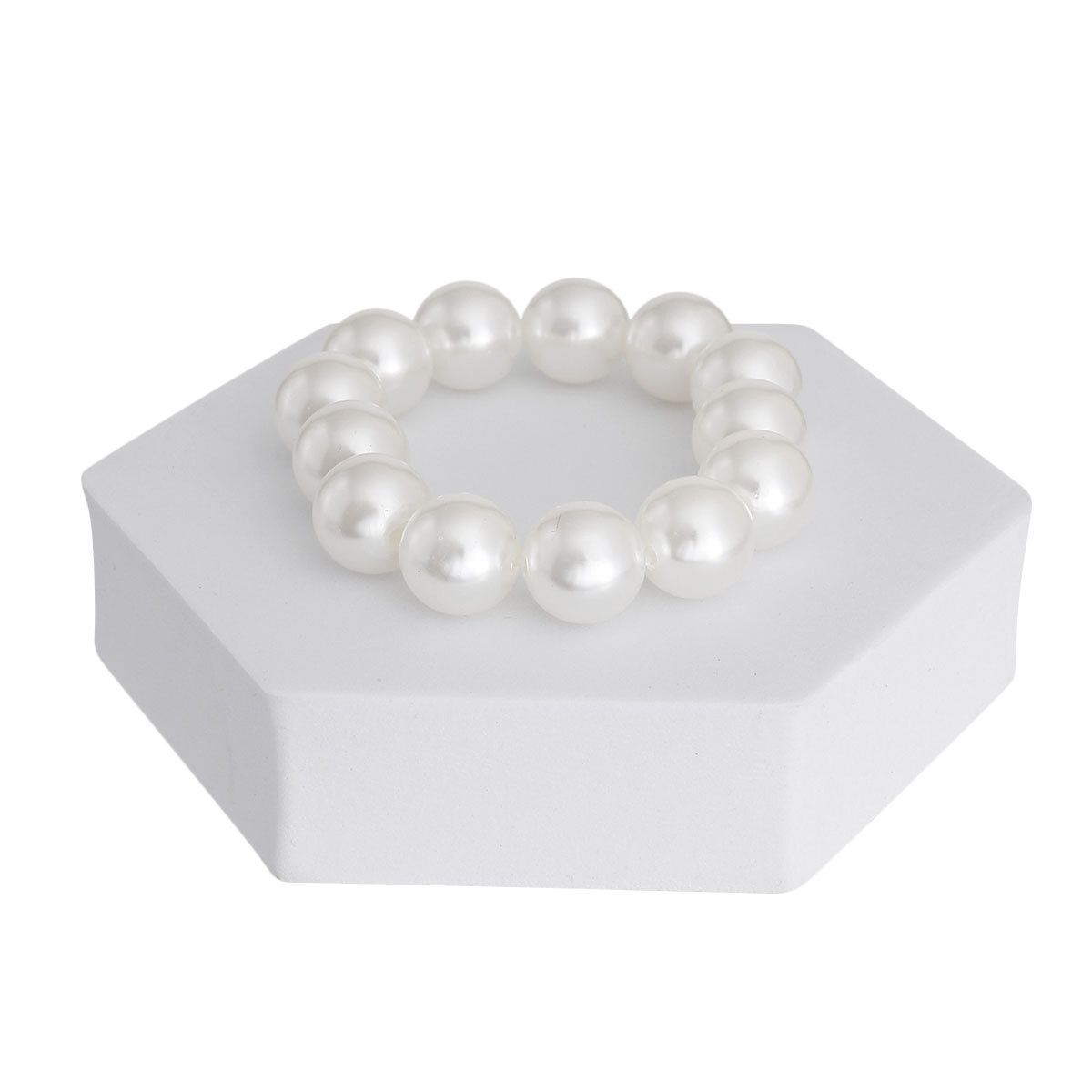 White Bubble Gum Pearl Bracelet