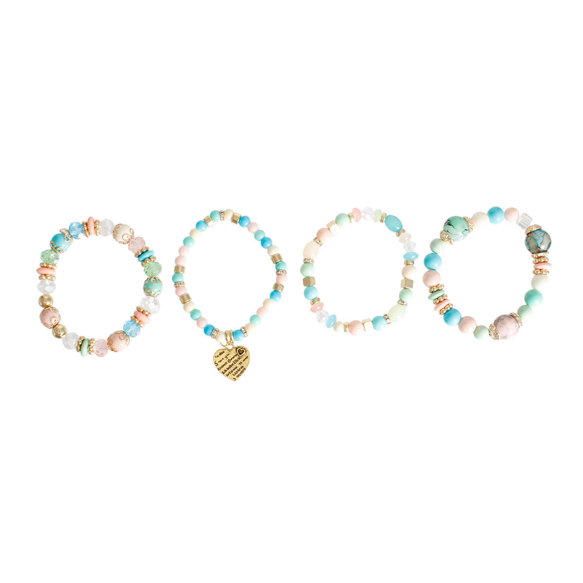 Multi Stone Glass Love Bracelets