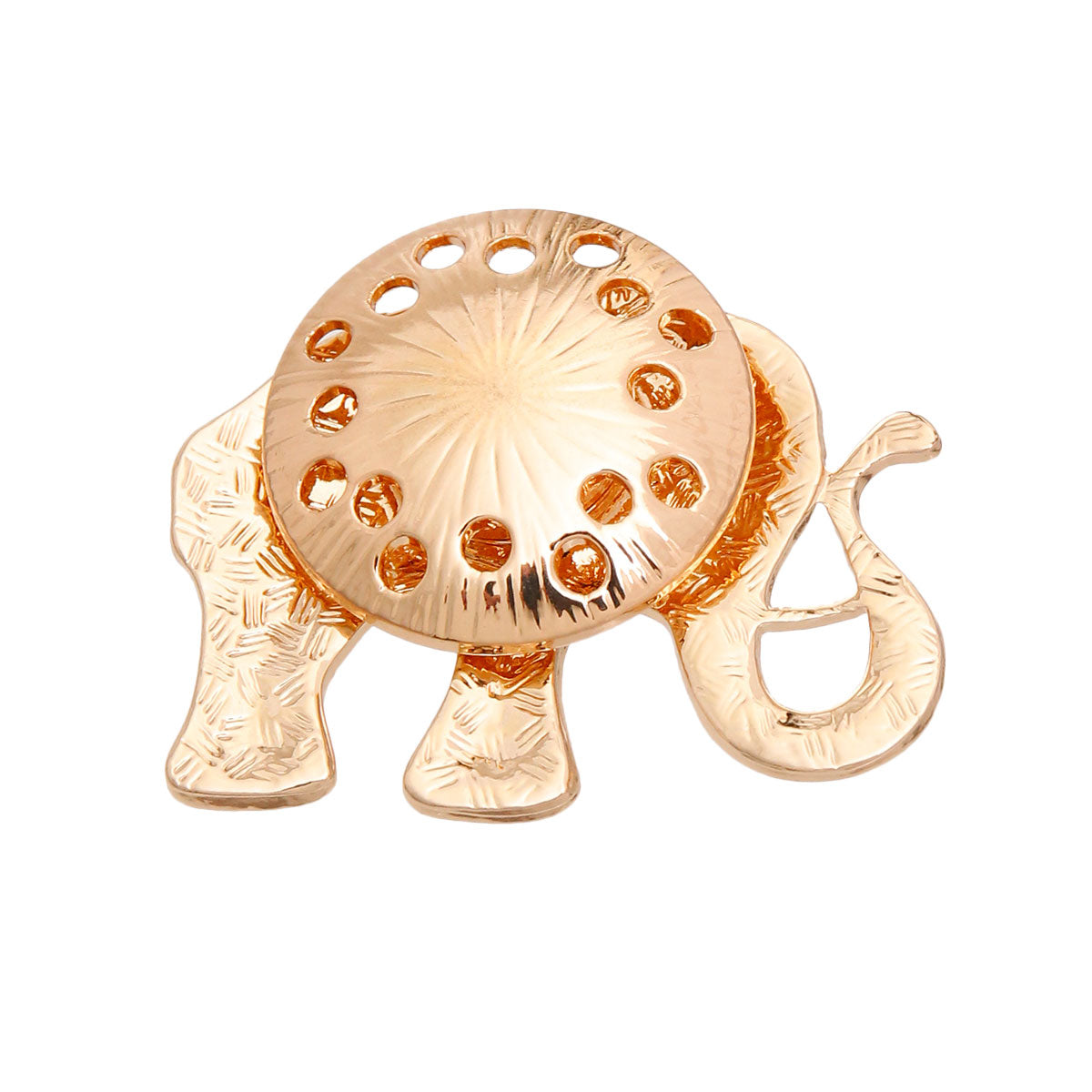 Brown and Gold Elephant Magnet Brooch