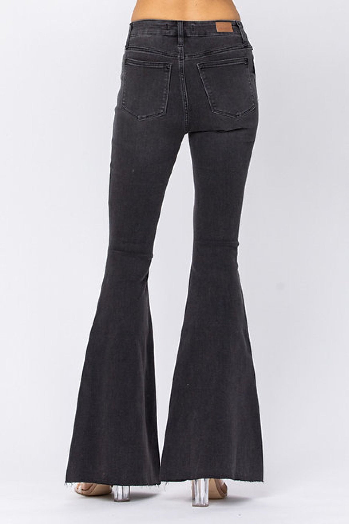 Judy Blue Black Wash Mid-Rise Super Flare Jeans