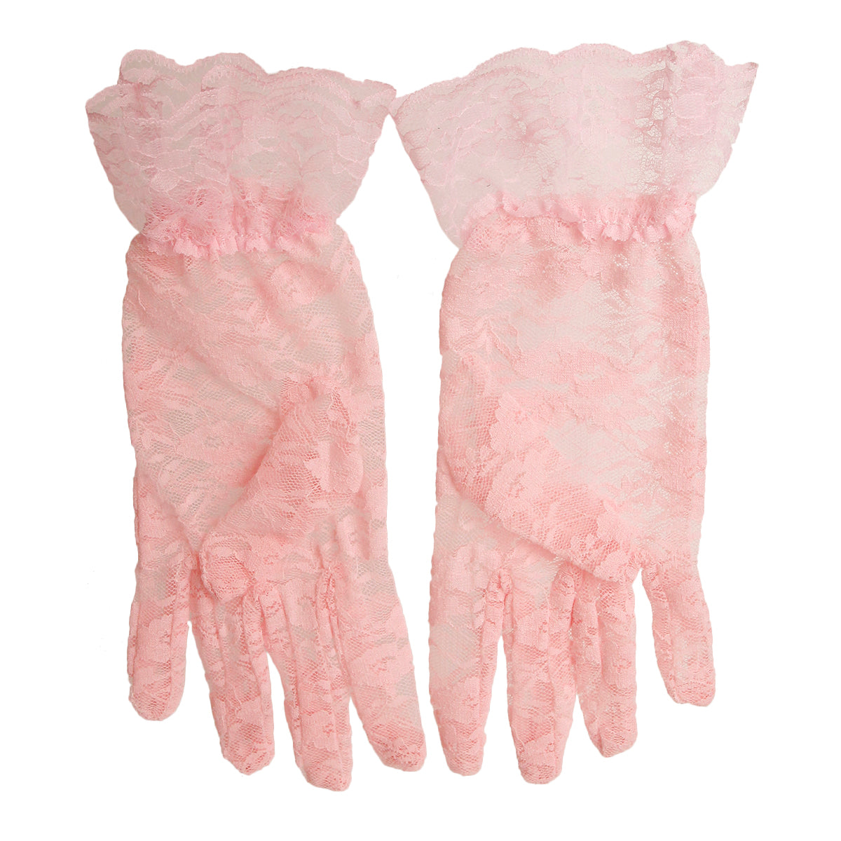 Pink Lace Gloves