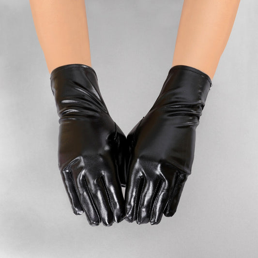 Black Metallic Formal Gloves