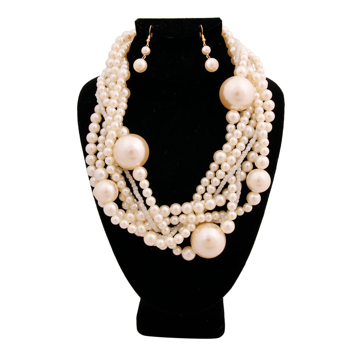 Pearl Twisted Necklace Set