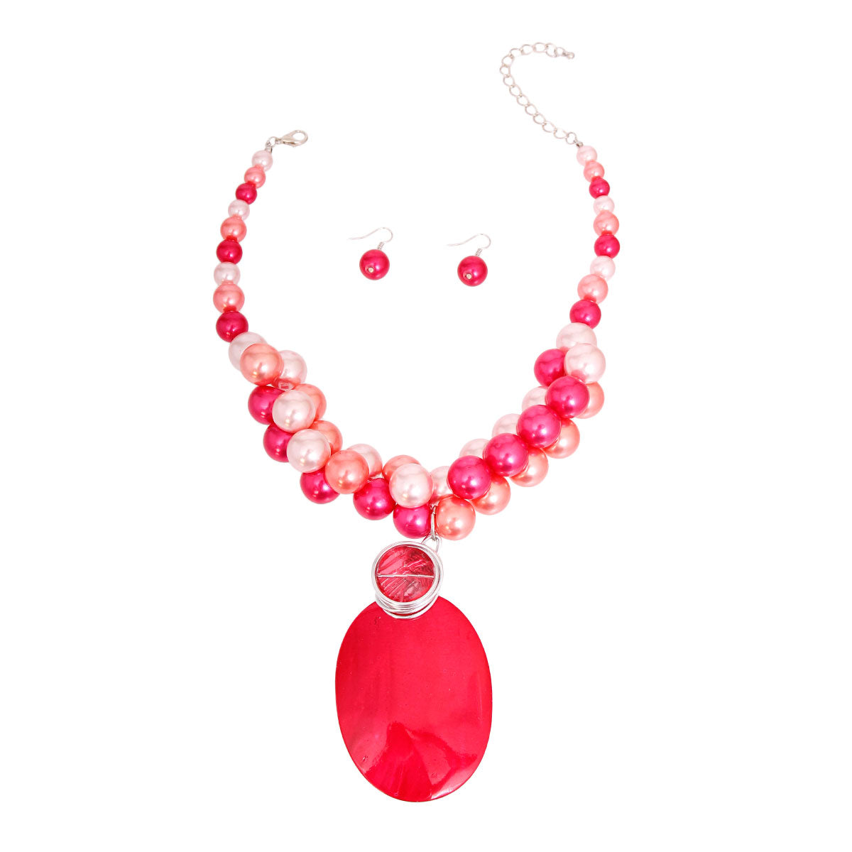 Pink Pearl and Shell Necklace
