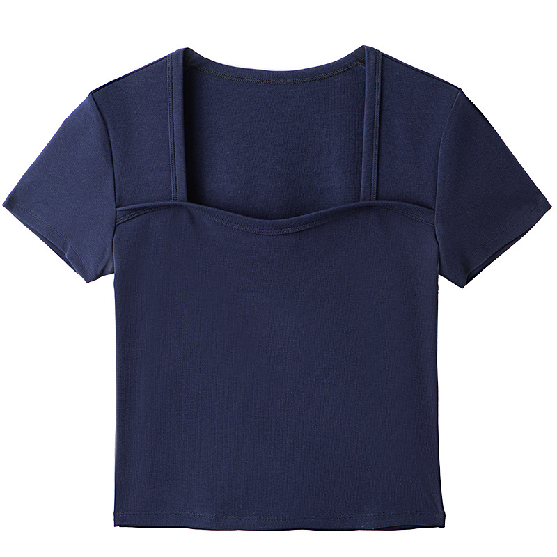 Women's Short-Sleeved Square Neck Basic Top