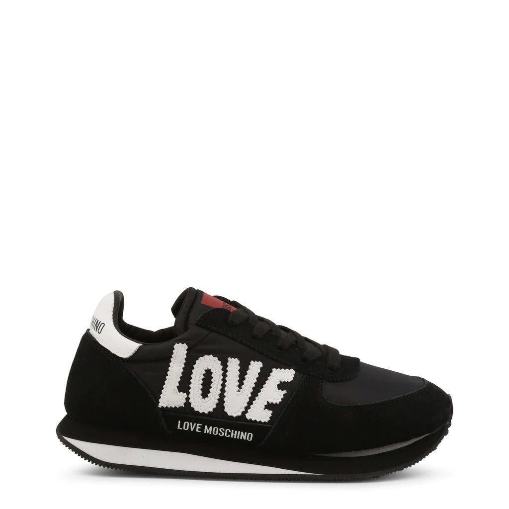 Black Love Moschino Suede Sneakers