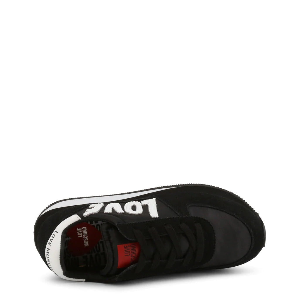 Black Love Moschino Suede Sneakers