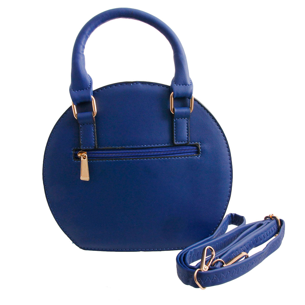 Blue Rose Rounded Handbag