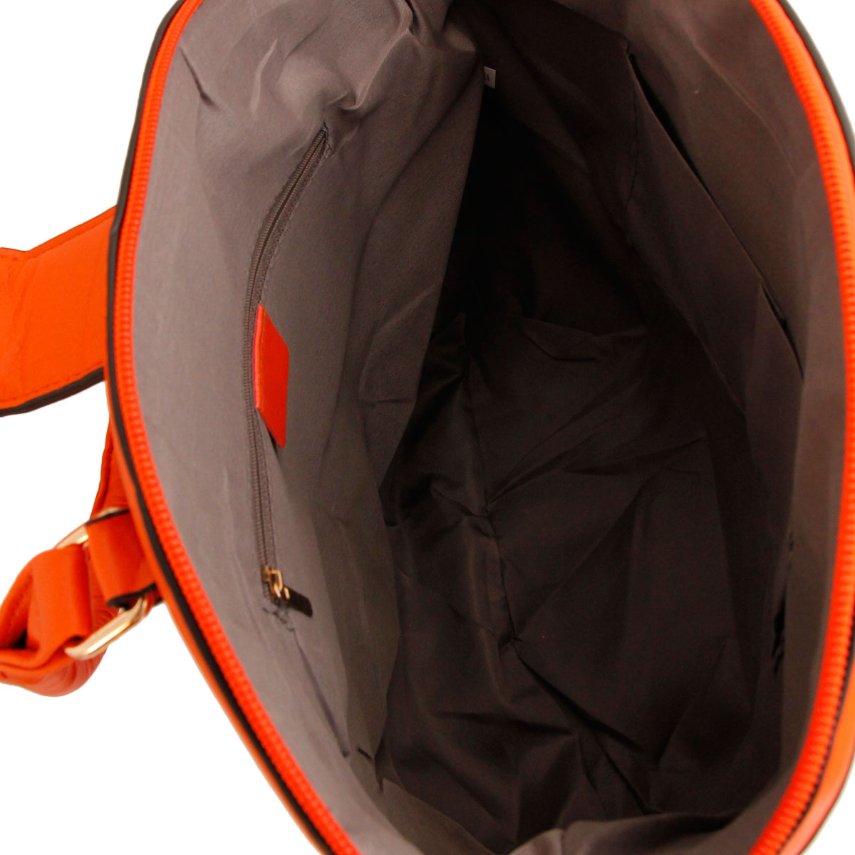 Orange Croc Zipper Tote Handbag