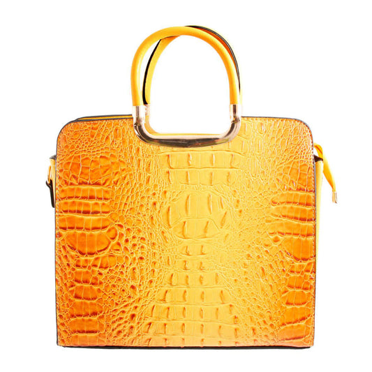 Yellow Croc Tote Bag