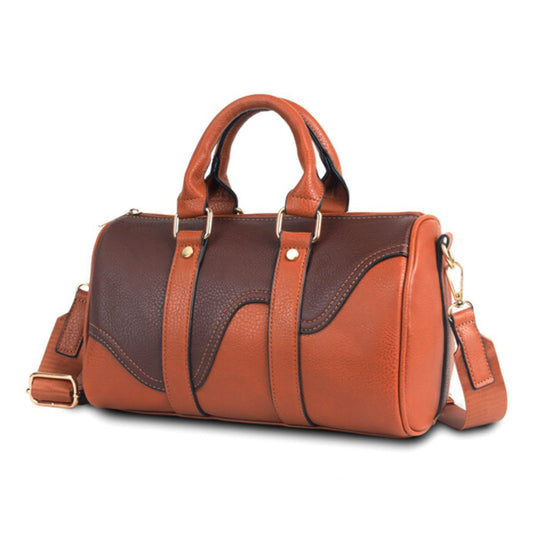Dripping Brown Mini Duffel Handbag