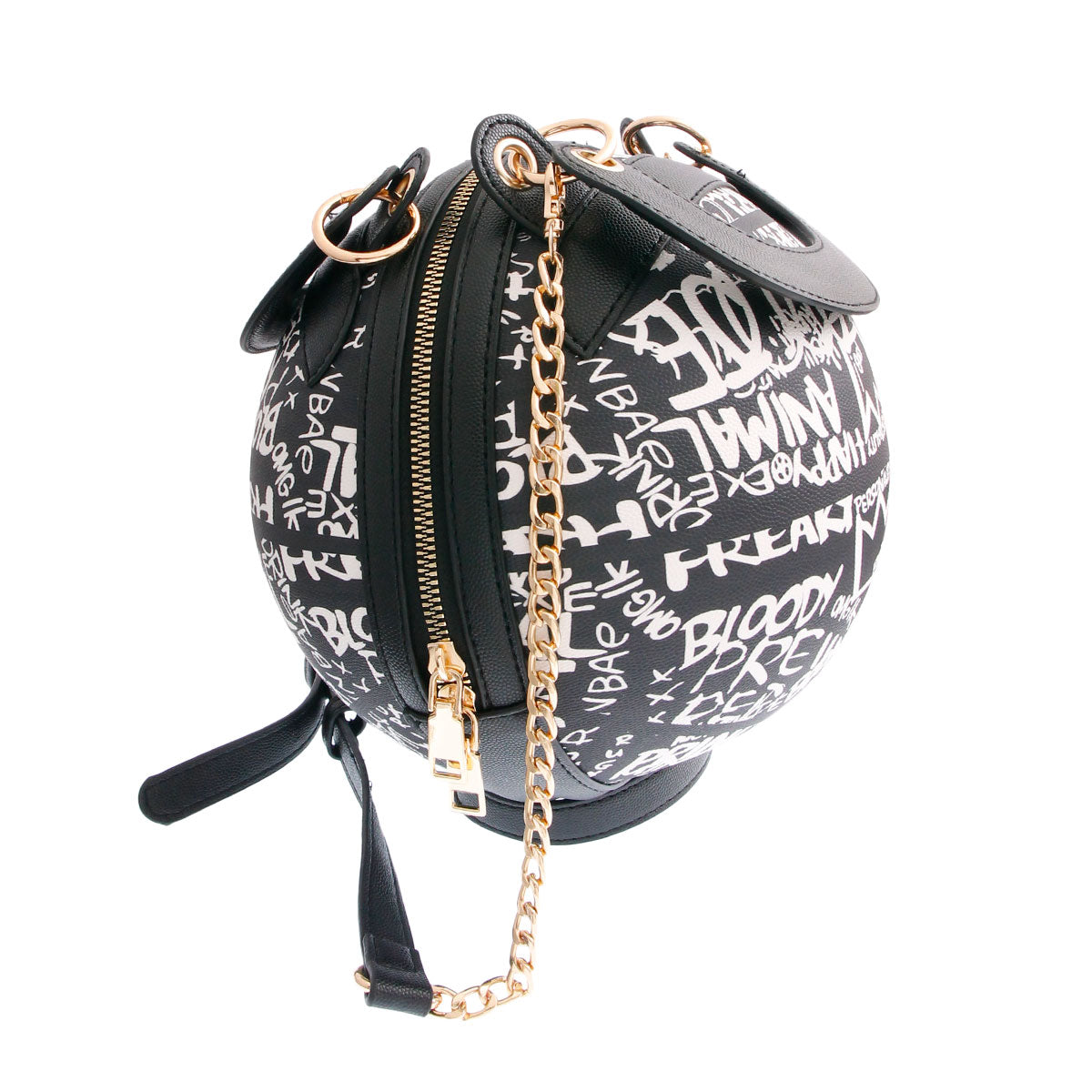 Black Grafitti Basketball Handbag