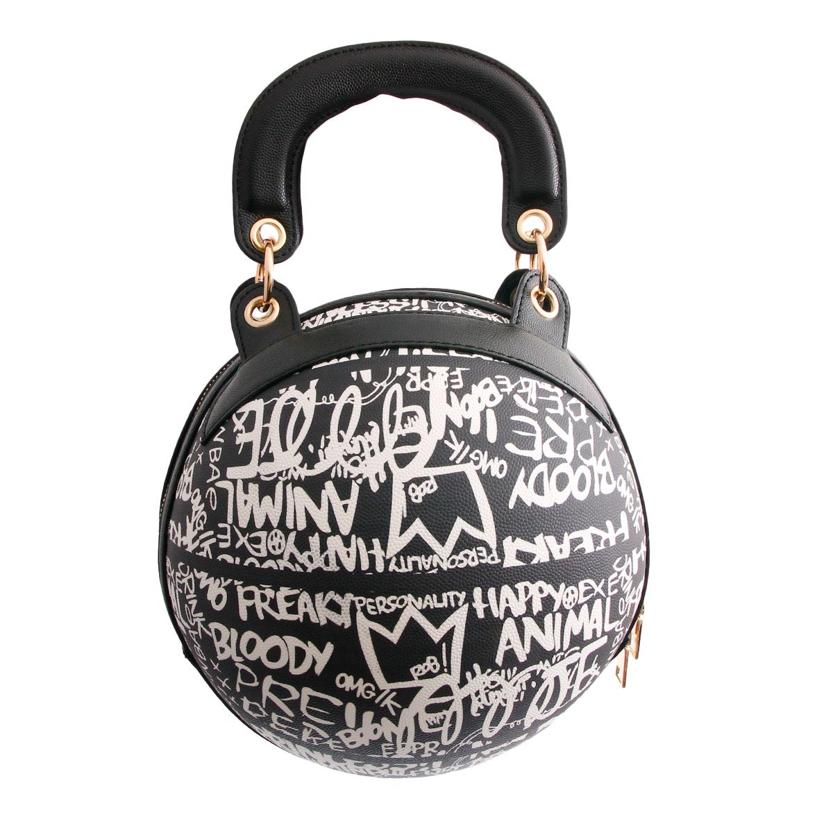 Black Grafitti Basketball Handbag
