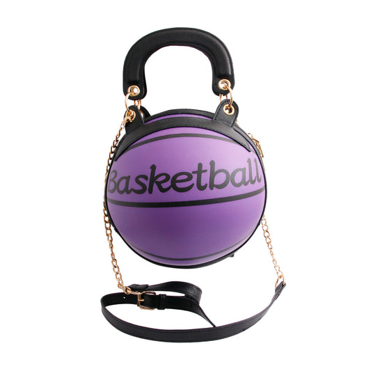 Purple Basketball Handbag