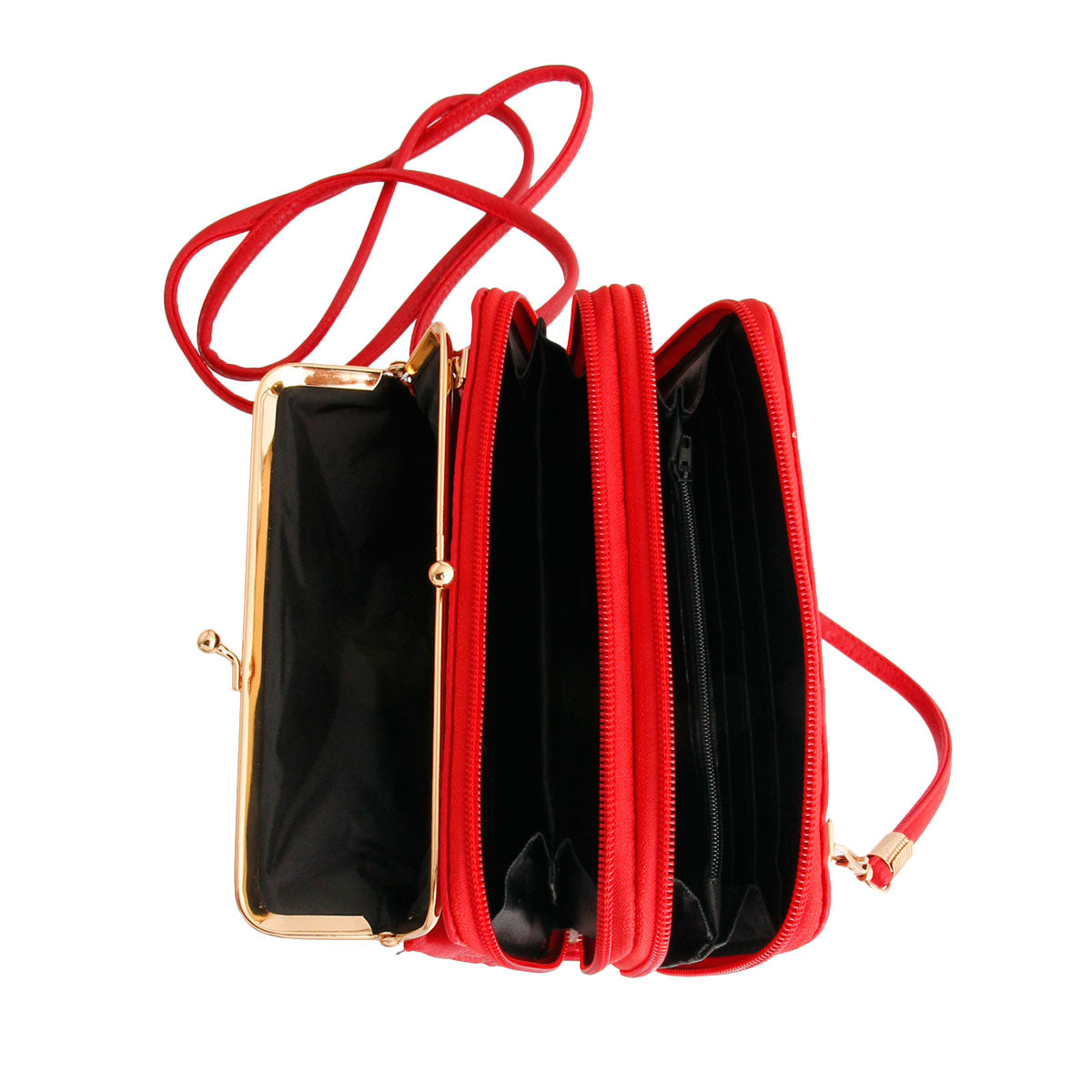 Red Coin Purse Wallet Crossbody