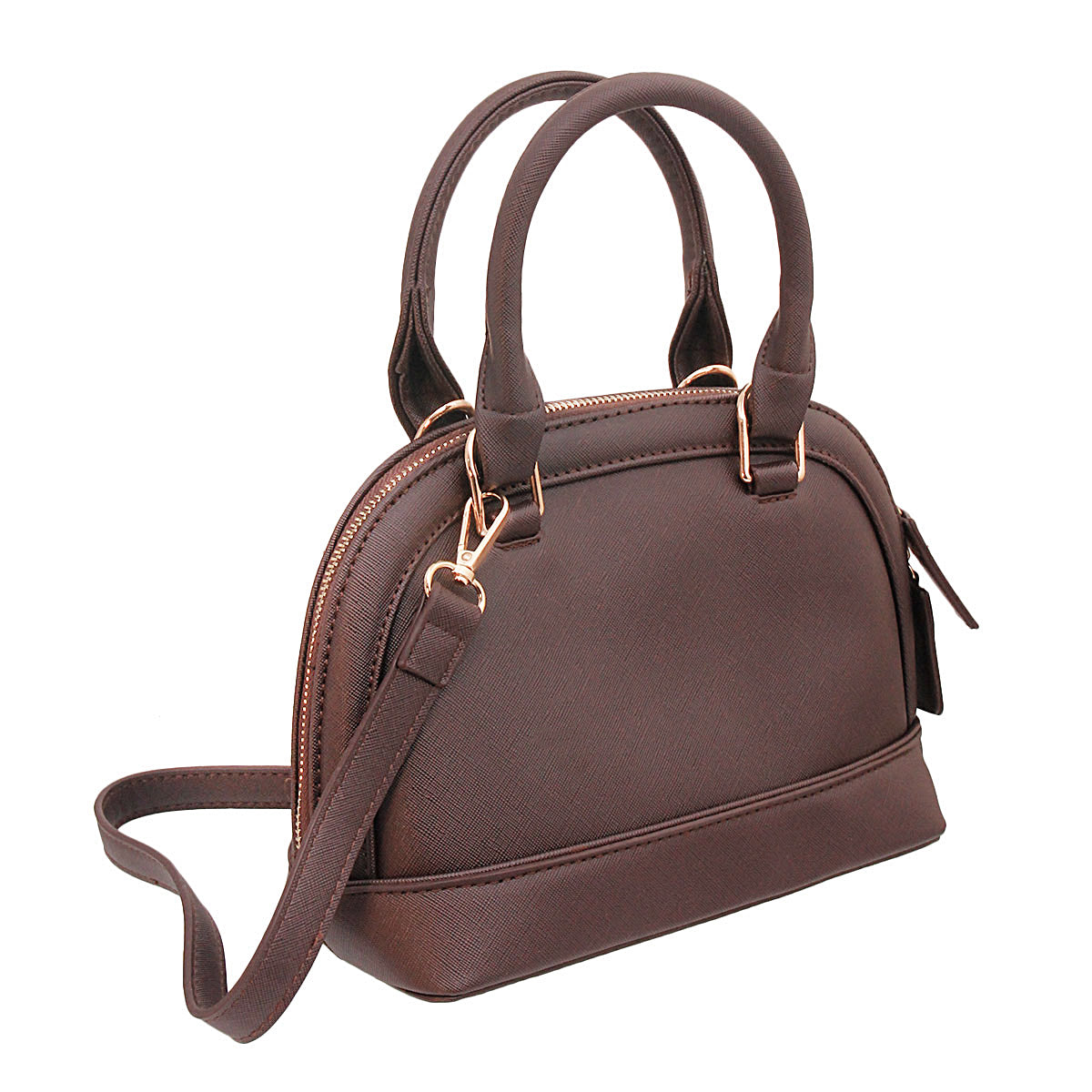 Brown Leather Dome Bag