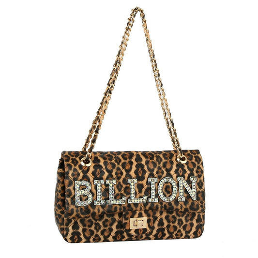 BILLION Leopard Brown Quilted Handbag