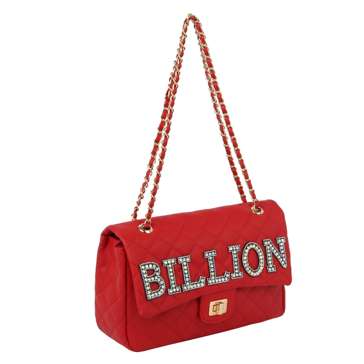 BILLION Red Quilted Handbag