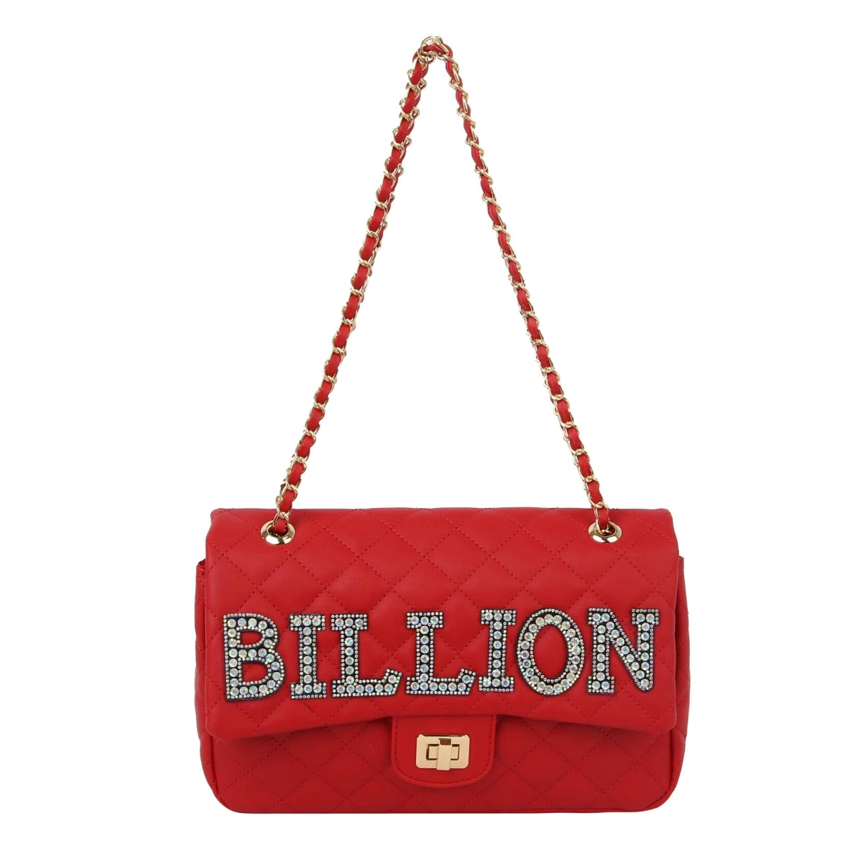 BILLION Red Quilted Handbag