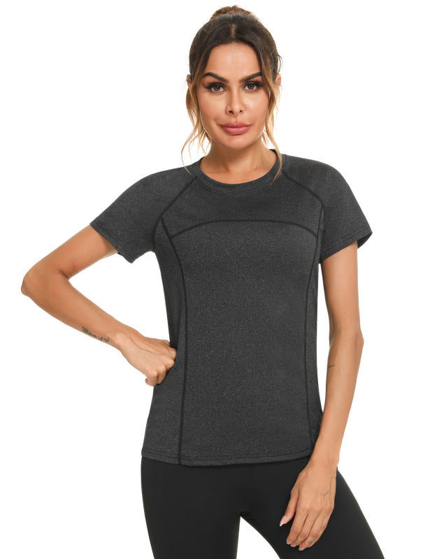 Ladies Round Neck Fit Quick-Drying Sports T-Shirt