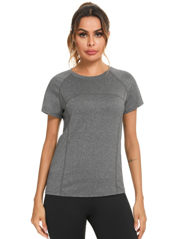 Ladies Round Neck Fit Quick-Drying Sports T-Shirt