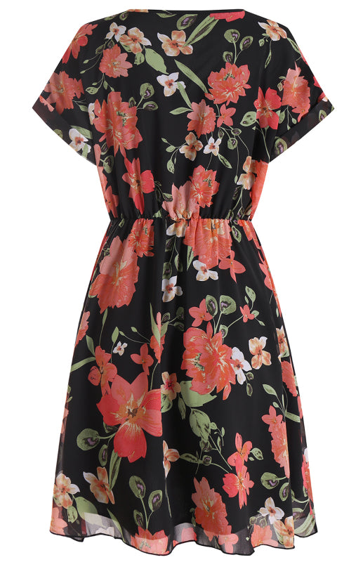 Ladies Spring/Summer Fashion Chiffon Print Dress