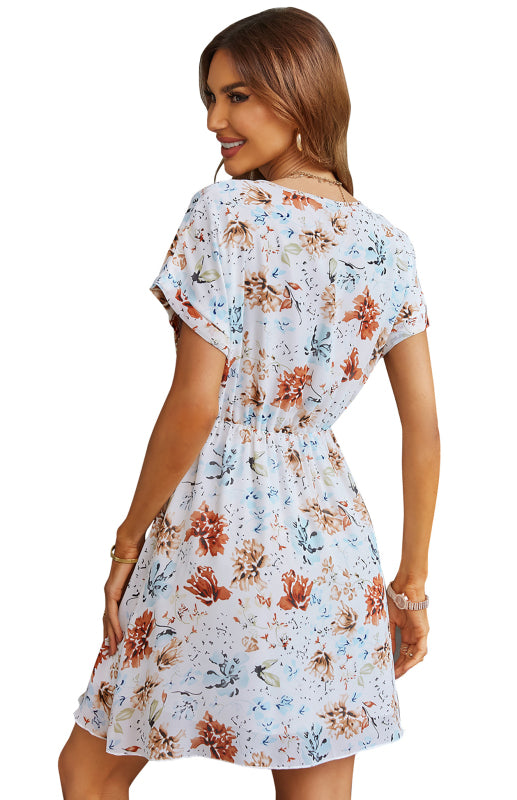 Ladies Spring/Summer Fashion Chiffon Print Dress