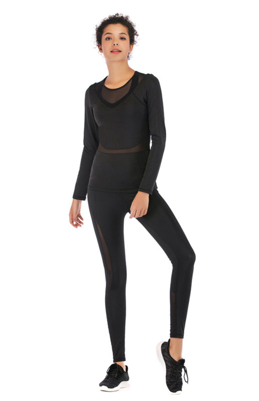 Women's Sports And Leisure Stitching Long-Sleeved Top