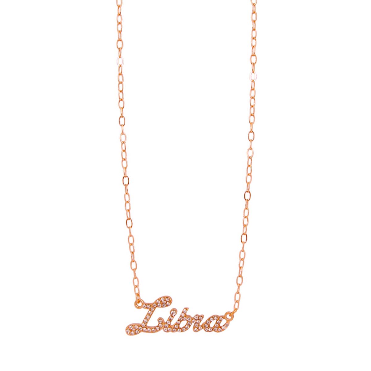 Gold Libra Script Necklace