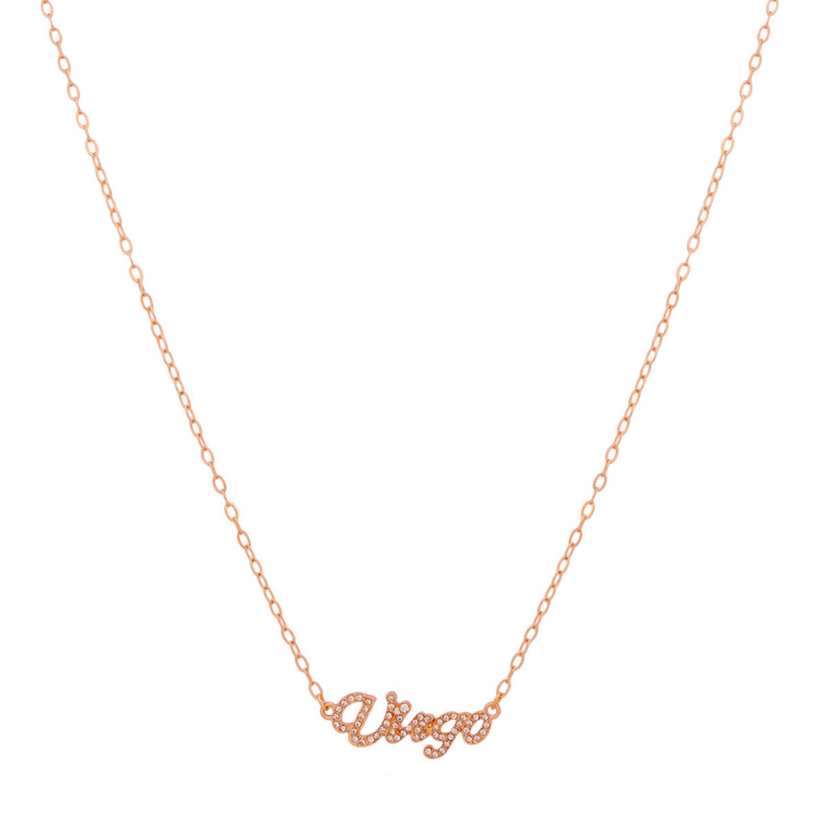 Gold Virgo Script Necklace