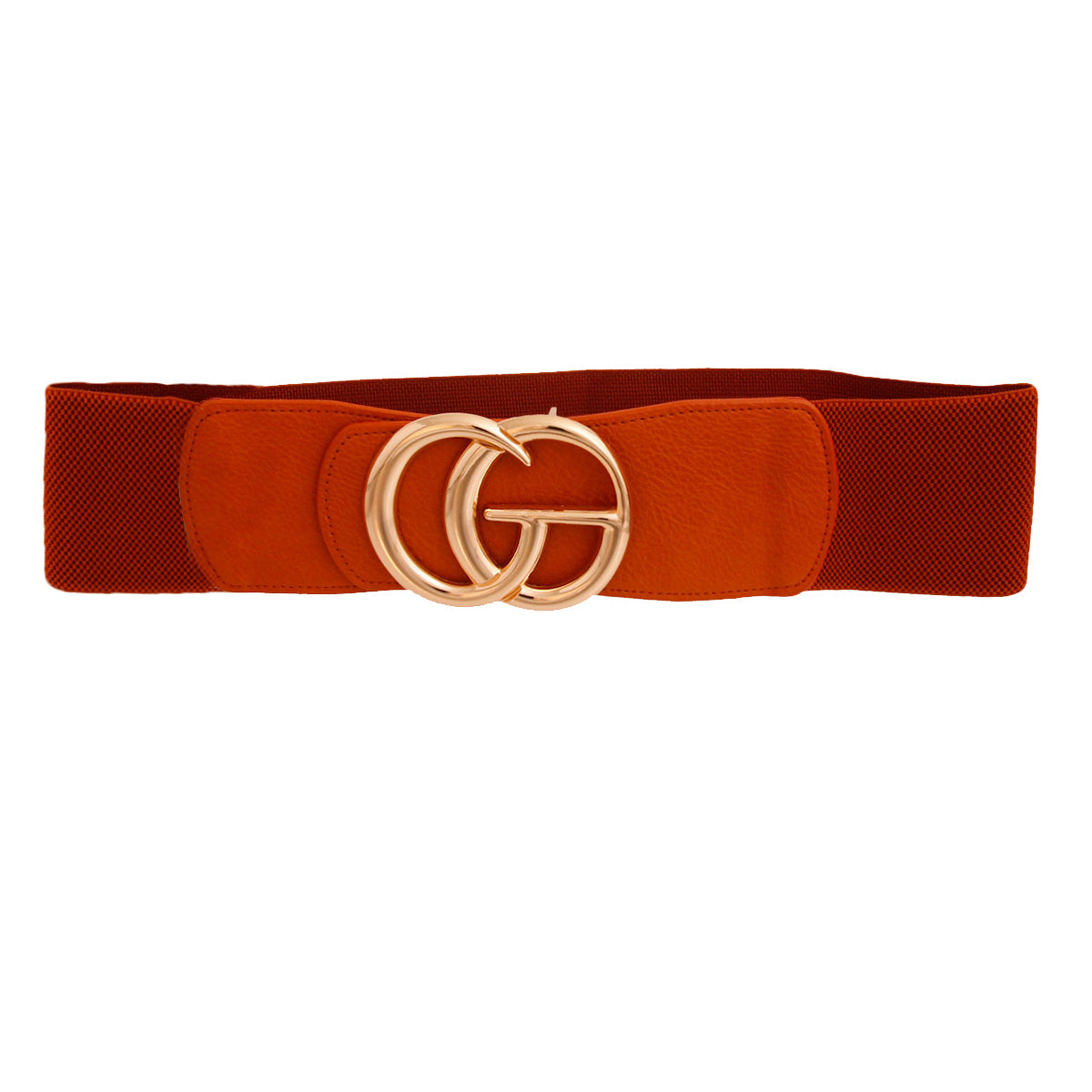 Camel and Gold GG Wide Stretch Belt