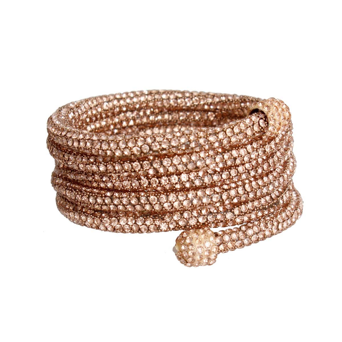 Rose Gold Coiled Tube Bracelet