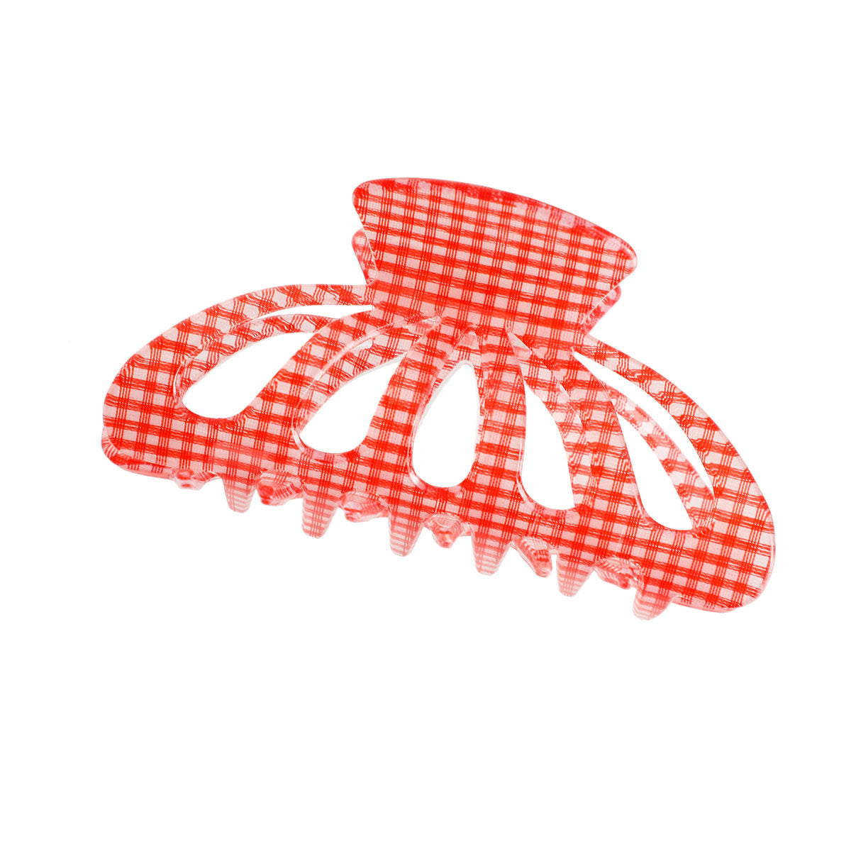 Red Gingham Big Hair Claw Clip