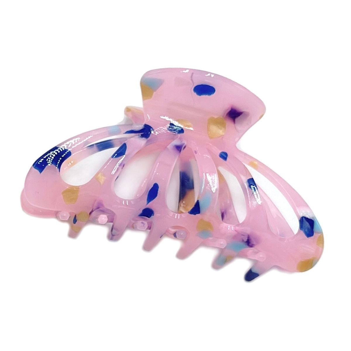 Pink Marble Big Hair Claw Clip