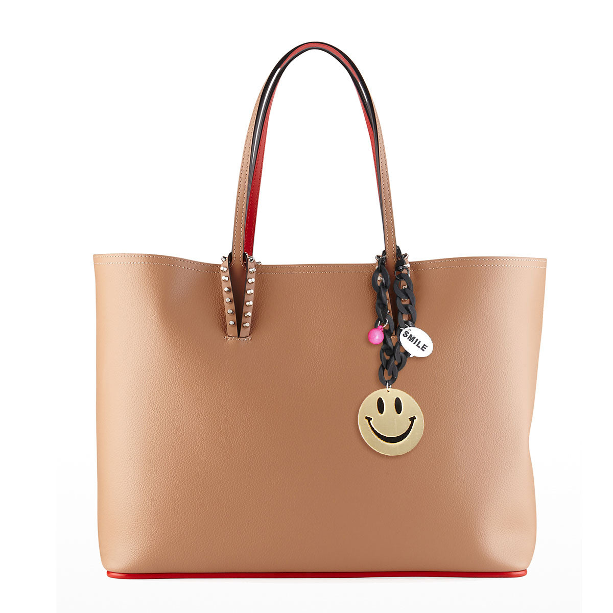 Gold Big Smile Keychain Bag Charm