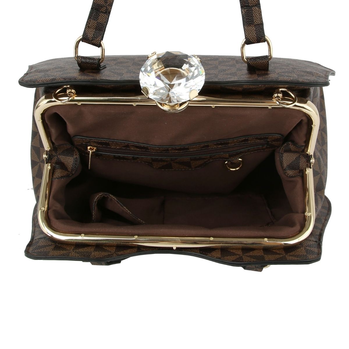 Brown Monogram Frame Handbag Set